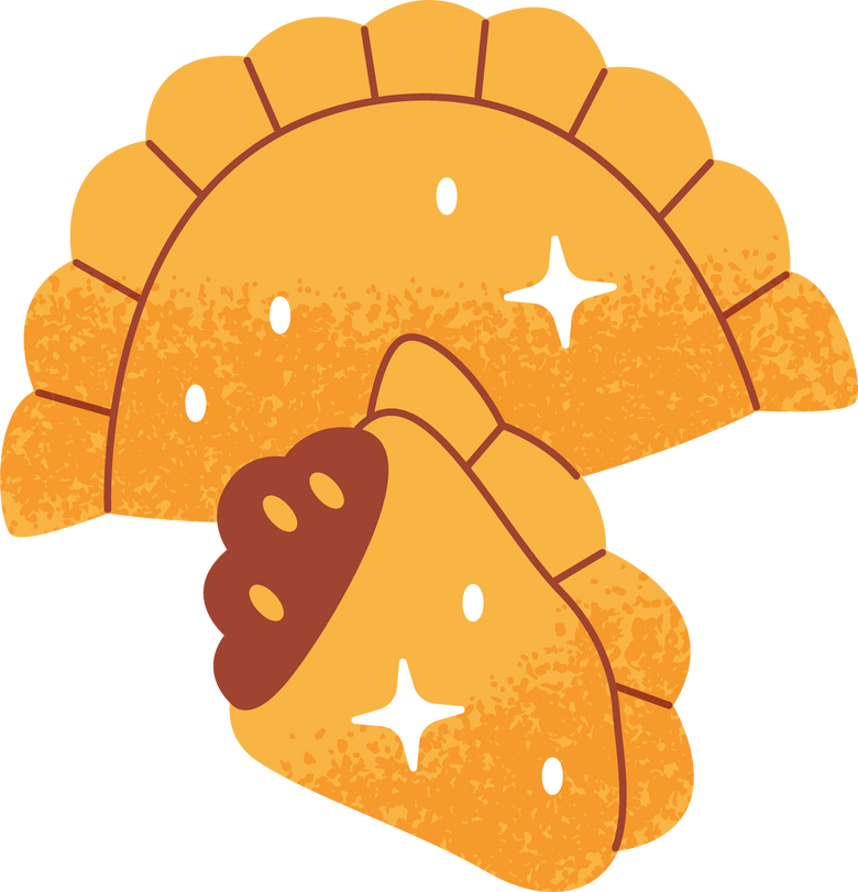 Bean Empanada Food Illustration